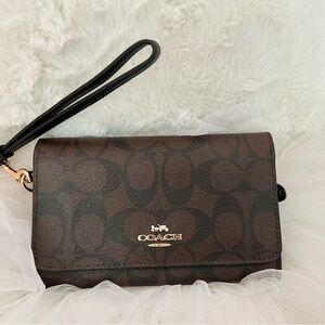 Coach logo wallet, brand new,brown and black